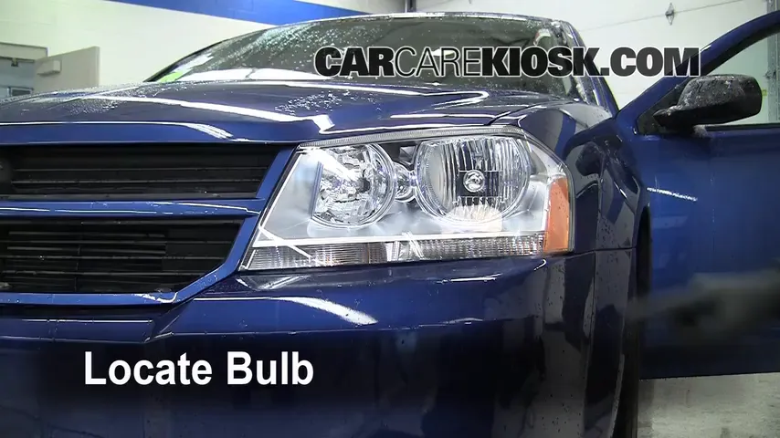 2010 Dodge Avenger SXT 2.4L 4 Cyl. Lights Headlight (replace bulb)